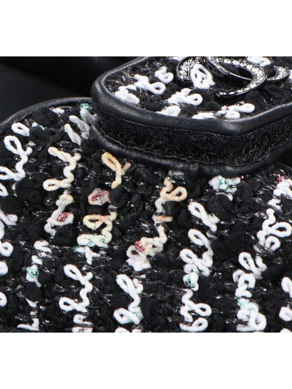 Chanel CC Logo Tweed Leather Flat 36c - Picture 9 of 10